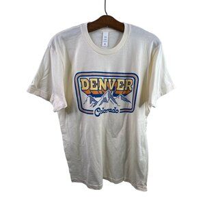 Denver Colorado Short Sleeve TShirt Size Medium White Crewneck 100% Cotton NEW